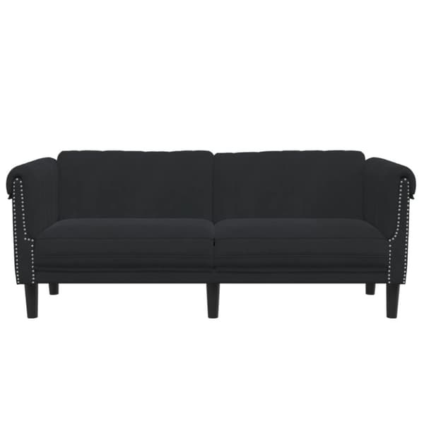 Soffa 2-sits svart sammet