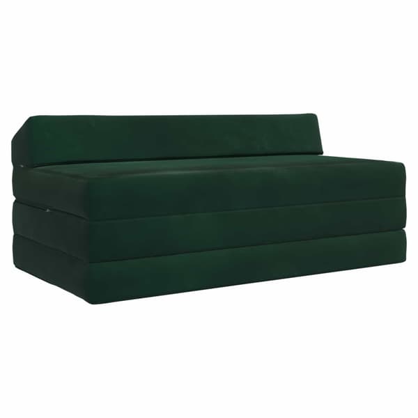 Fällbar Soffbed Mörkgrön 120 x 60 x 49 cm Tyg
