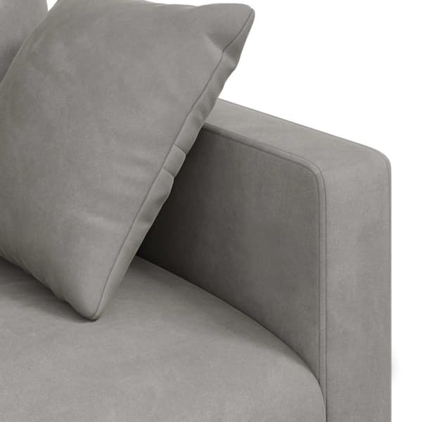 Soffset 2 pcs Ljusgrå 228 x 78 x 80 cm Sammet