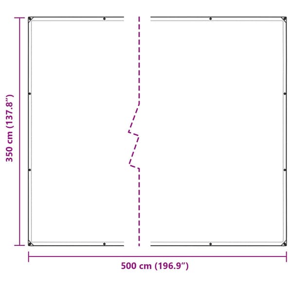 Tarp Transparent 5 × 3,5 m PE