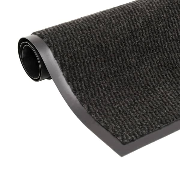 Dörrmattor 2 st rektangulär tuftad 60x90 cm svart