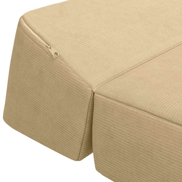 Fällbar Soffbed Grön grå 60 x 70 x 41 cm Tyg