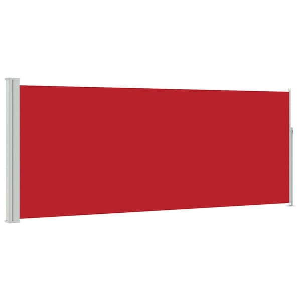 Infällbar sidomarkis 120 x 300 cm röd