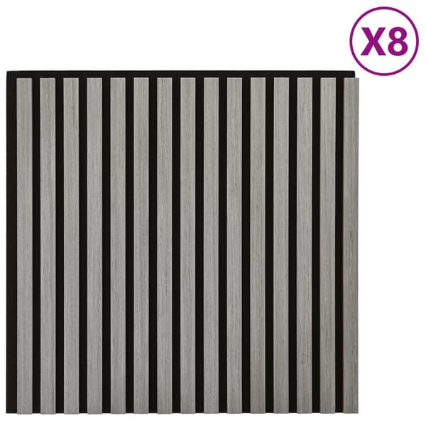 Väggpaneler 8 pcs Grå 60,5 x 60 cm