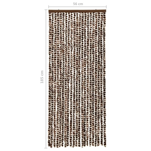 Insektsdraperi brun och vit 56x185 cm chenille