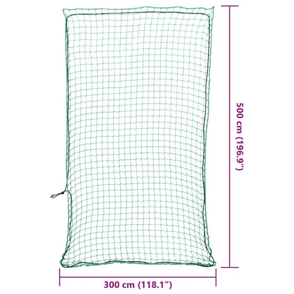 Lastnät med elastiskt rep grön 5x3 m PP