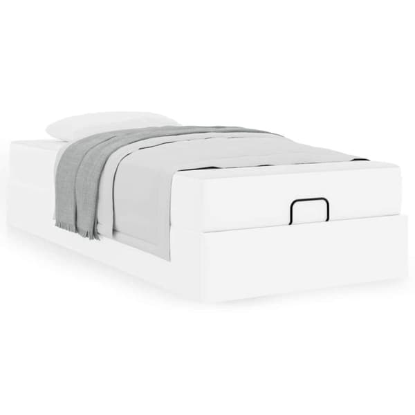 Sängram med madrass Övrigt 2 pcs Vit PVC