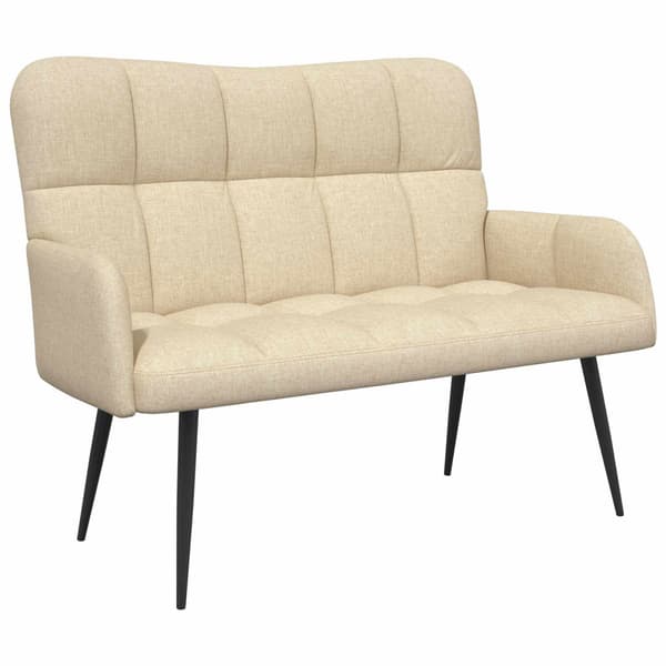Tvåsitssoffa Kräm 115 x 61 x 87 cm tyg