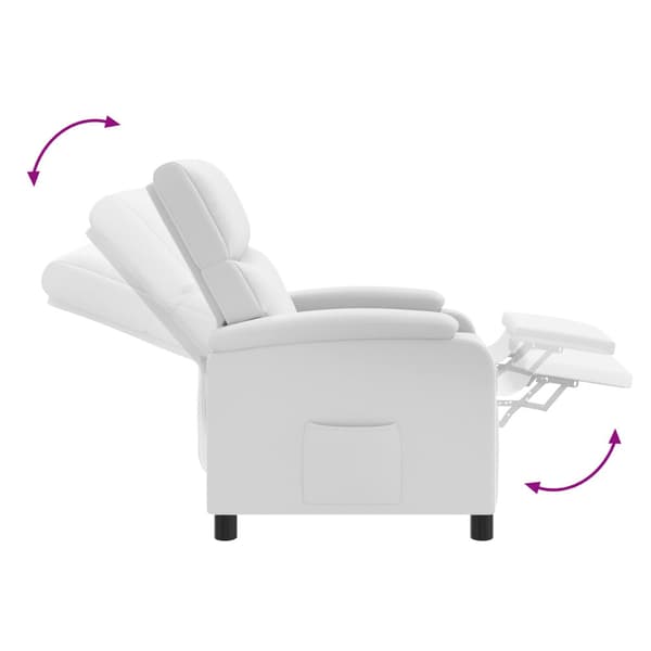 Massagefåtölj Vit Konstläder