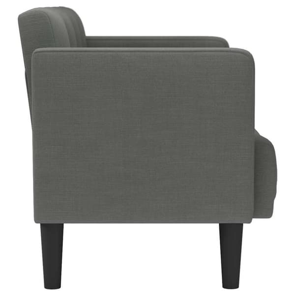 Loveseat soffa mörkgrå 111 cm tyg