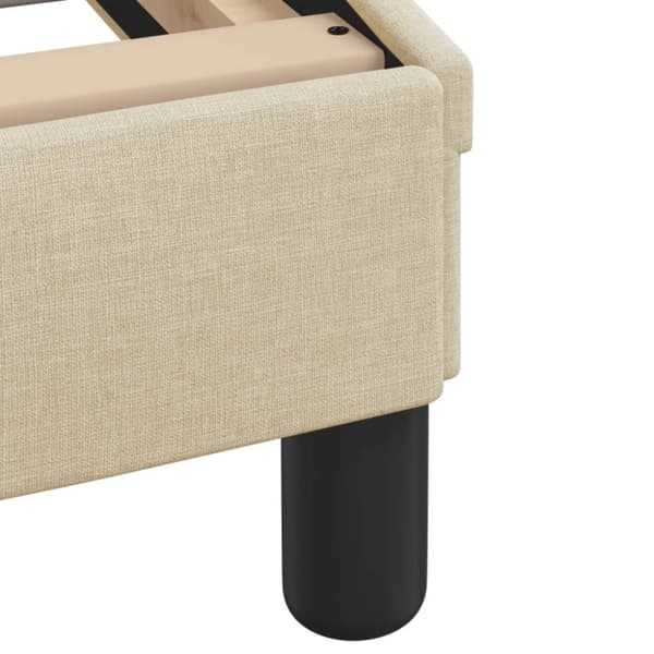 Bed Frame "Dover" Cream 120x200 cm Fabric