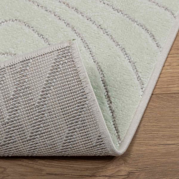 Områdesmattor Rektangulär PALMERAS Grön 80 x 200 cm Polyester