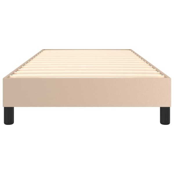 Boxspring-sängram cappuccino 100x200 cm konstläder
