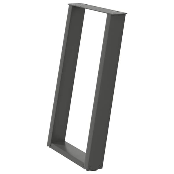 Matbordsben U-formade 2 st antracit 50x(72-73) cm stål