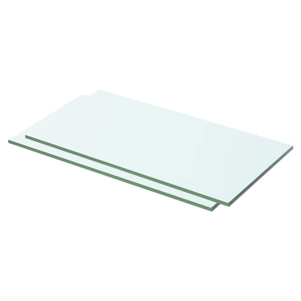 Hyllplan 2 st glas genomskinlig 50x20 cm