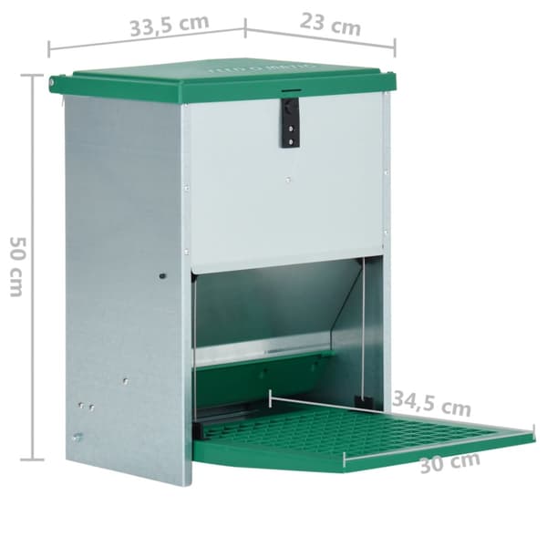 Foderautomat för fjäderfä med pedal 12 kg