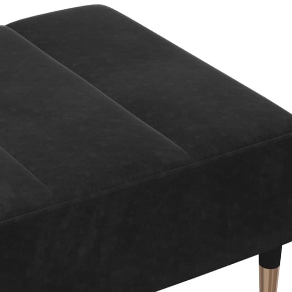Fotpall svart 77x55x31 cm sammet