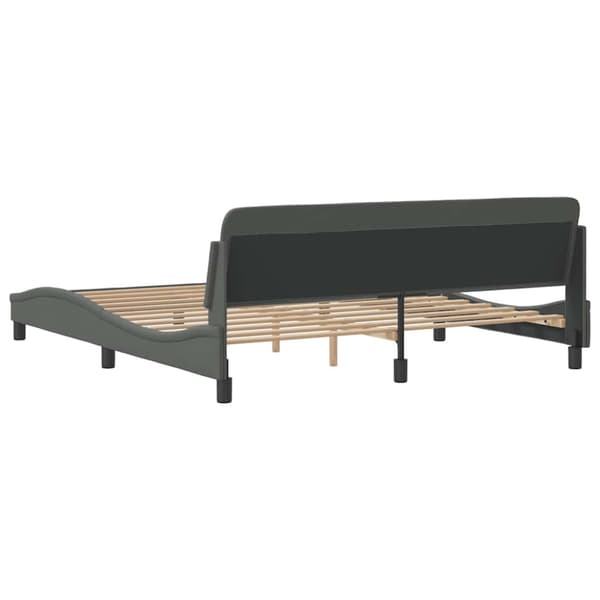 Bed Frame "Dover" Dark Grey 183x213 cm Fabric