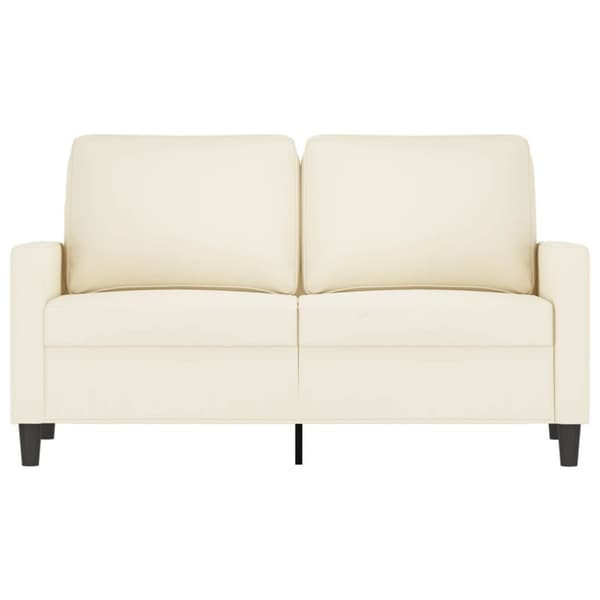 2-sitssoffa gräddvit 120 cm sammet