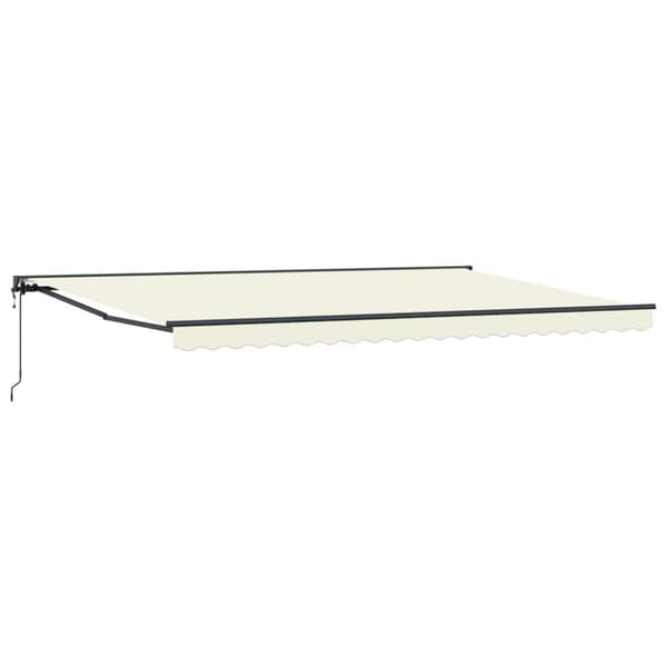 Markisram Kräm 500 × 300 cm Polyester med PU-beläggning