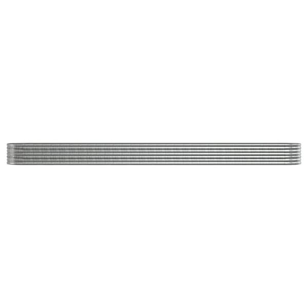Odlingslåda galvaniserat stål 512x80x36 cm silver