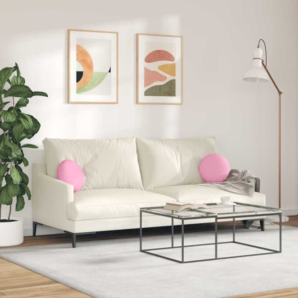 Sittkuddar 2 pcs Rosa Ø30 x 13 cm tyg