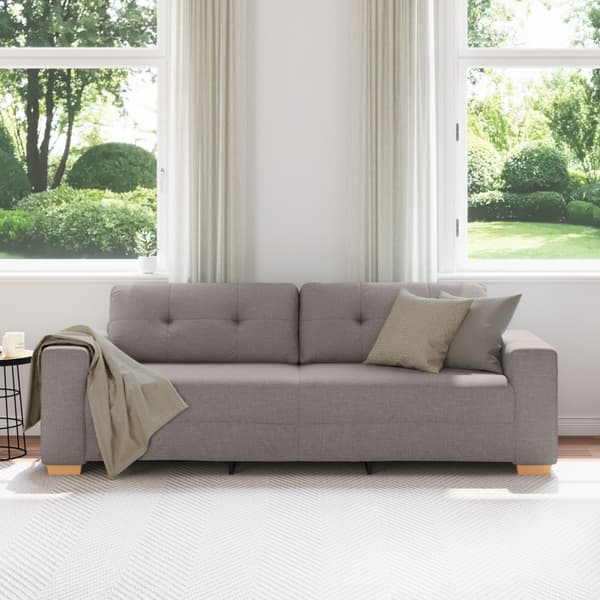 3-Sits soffa Taupe 220 cm tyg