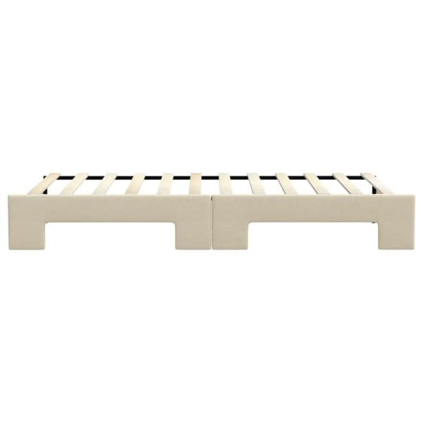 Dagbädd utdragbar gräddvit 90x200 cm tyg