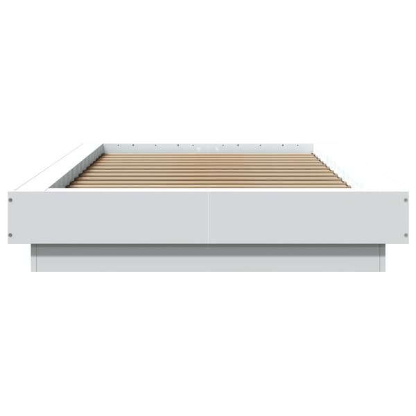 Golvsängsram Vit 80 x 210 cm Konstruerat trä