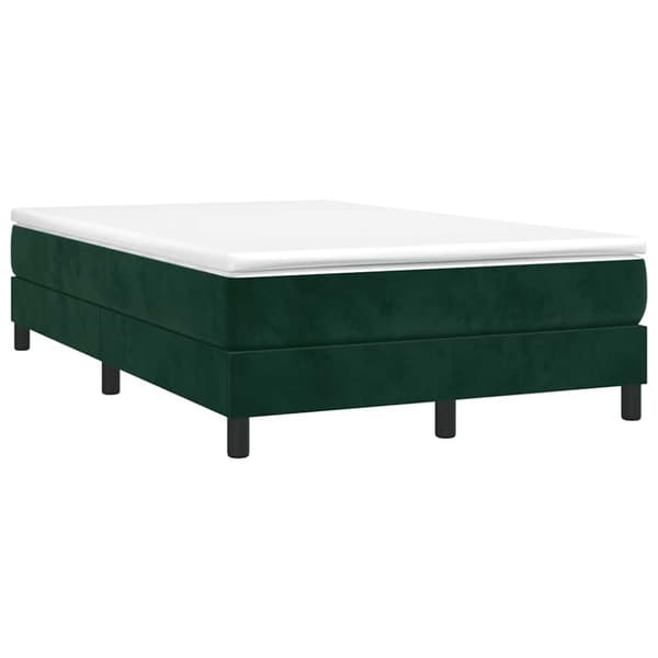 Boxspring-sängram mörkgrön 120x200 cm sammet