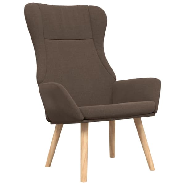Vilstol med fotpall taupe tyg