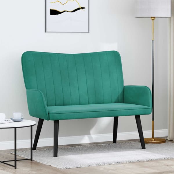 Tvåsitssoffa Turkos 115 x 61 x 87 cm Sammet