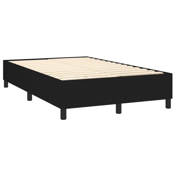 Boxspring-sängram svart 120x200 cm tyg