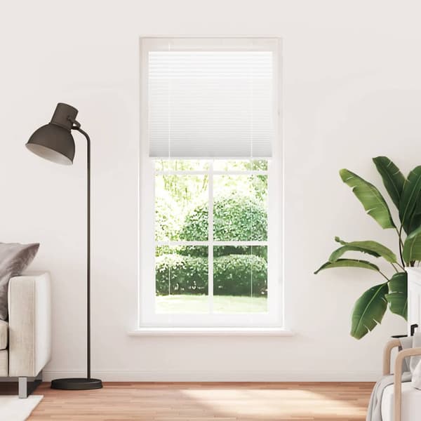 Plisserad persienn vit 90x200 cm tyg bredd 89,4 cm polyester