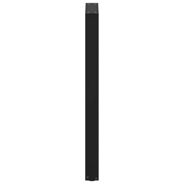 Barbordsben U-formade 2 st svarta 50x(100-101) cm stål