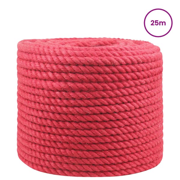 Juterep Röd 100% Tossa jute