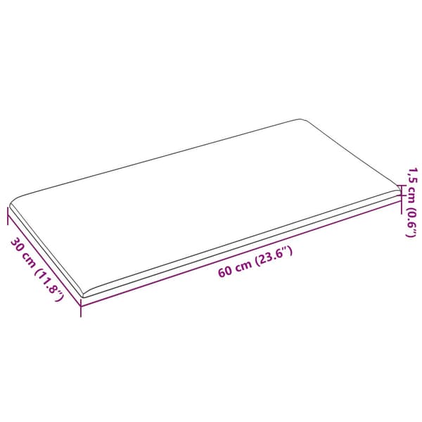 Väggsänggavel 12 pcs Blå 60 x 30 cm Sammet