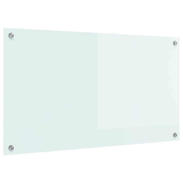Köksskydd Vit 90 x 50 cm härdat glas