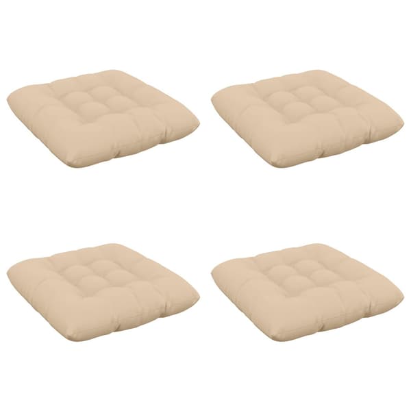 Sittkuddar VIANEN 4 st 100% Polyester Gräddvit 50 x 50 x 12 cm