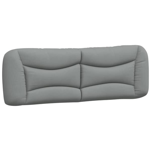 Bed Frame with LED without Mattress "Hvar" Light Grey 160x200 cm Fabric
