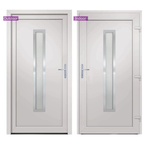 Ytterdörr vit 98x200 cm PVC