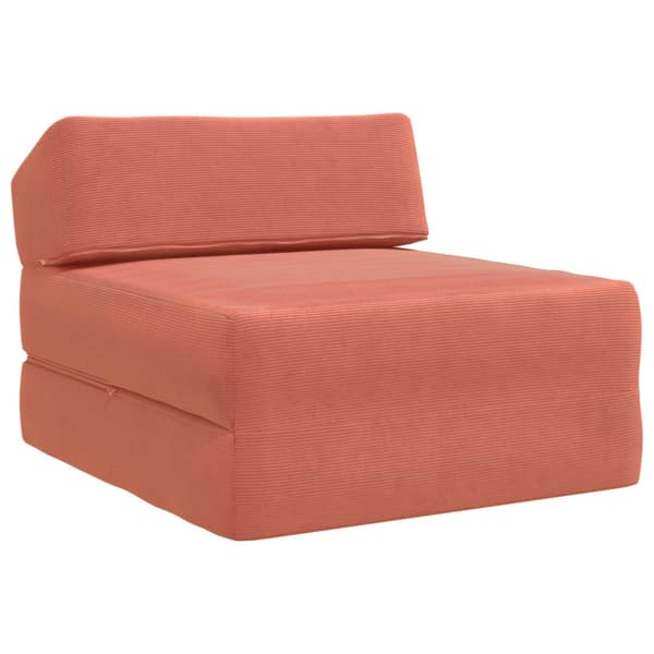 Fällbar Soffbed Röd orange 60 x 70 x 41 cm Tyg
