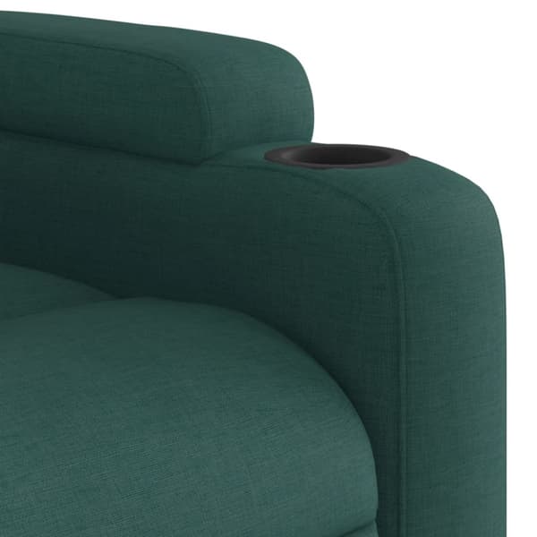 Massagefåtölj mörkgrön tyg