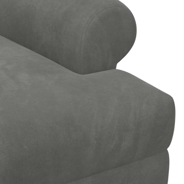 Loveseat med knapprapport Mörkgrå 120 x 66 x 78 cm Sammet