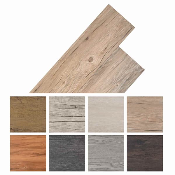 Golvplankor 18 pcs Brun 5,26 m² PVC