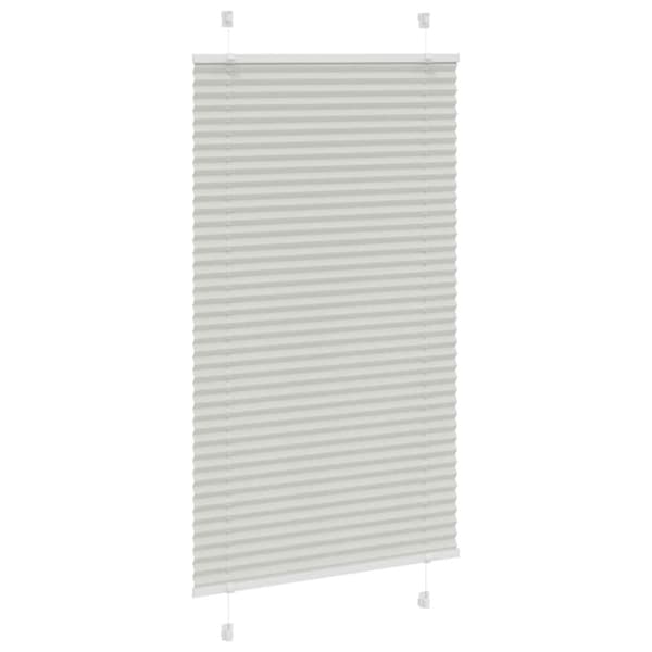 Plisserad persienn ljusgrå 70x150 cm tyg bredd 69,4cm polyester