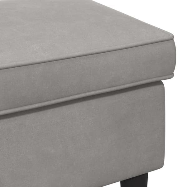 Fotpall Ljusgrå 55 x 35 x 41 cm Sammet