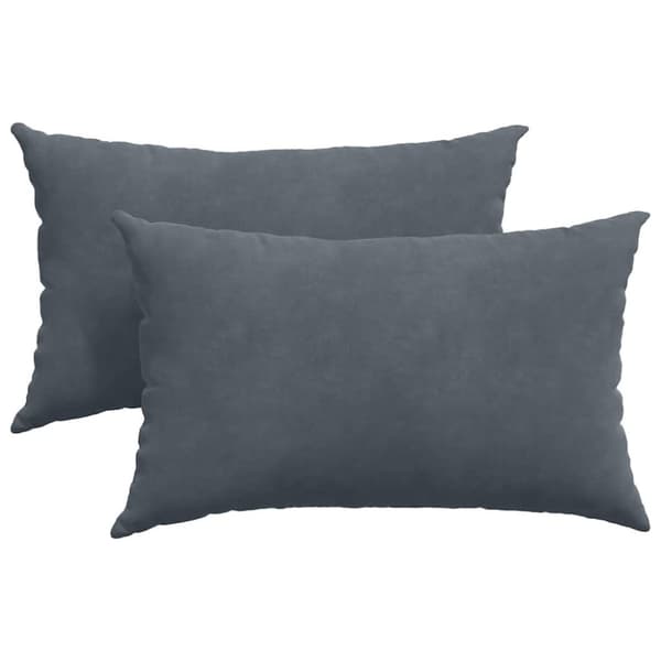 Sofakuddar 2 pcs Mörkgrå 50 x 30 cm Kordread tyg