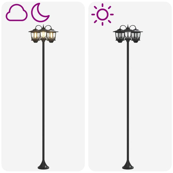 Utomhus Solamp with LED Bulb Svart