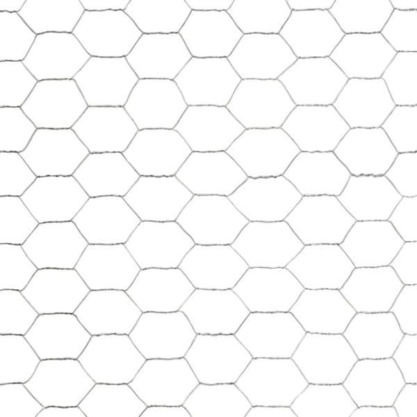 Hönsnät galvaniserat stål 25x1,2 m silver